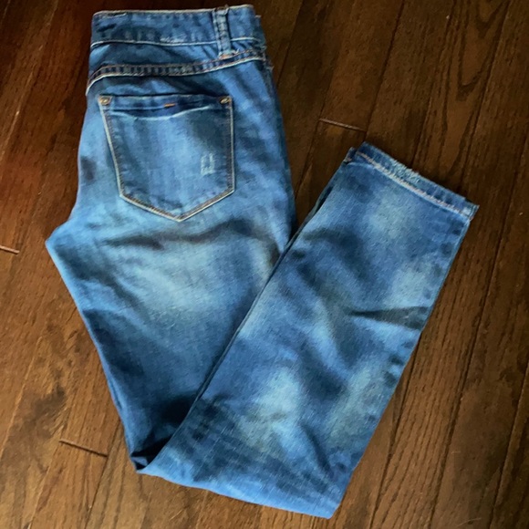 Free People Light Denim Wash Distressed Jeans - Picture 1 of 4